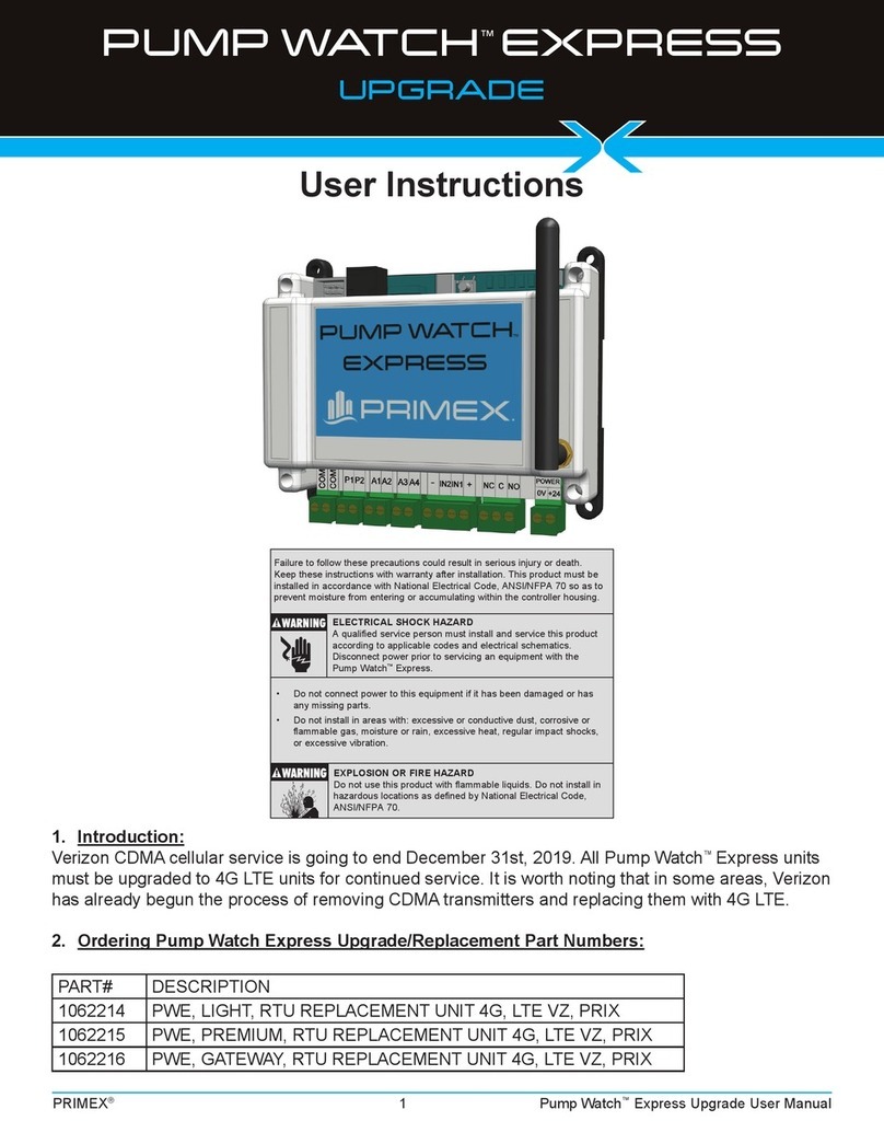 Primex Pump Watch Express Series User instructions