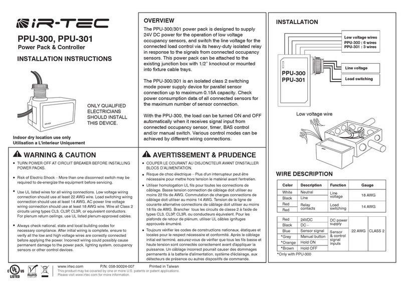 IR-Tec PPU-300 installation instructions