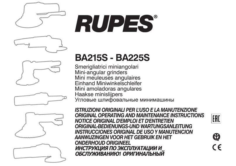Rupes BA215S Original operating and maintenance instructions