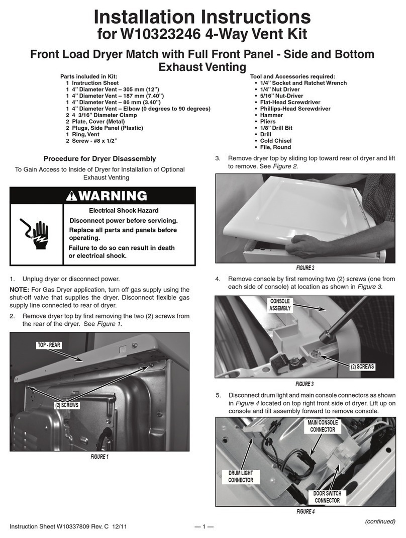 Whirlpool W10323246 User manual