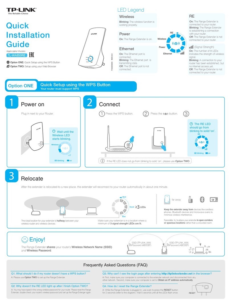 TP-Link TL-WA850RE Quick installation guide