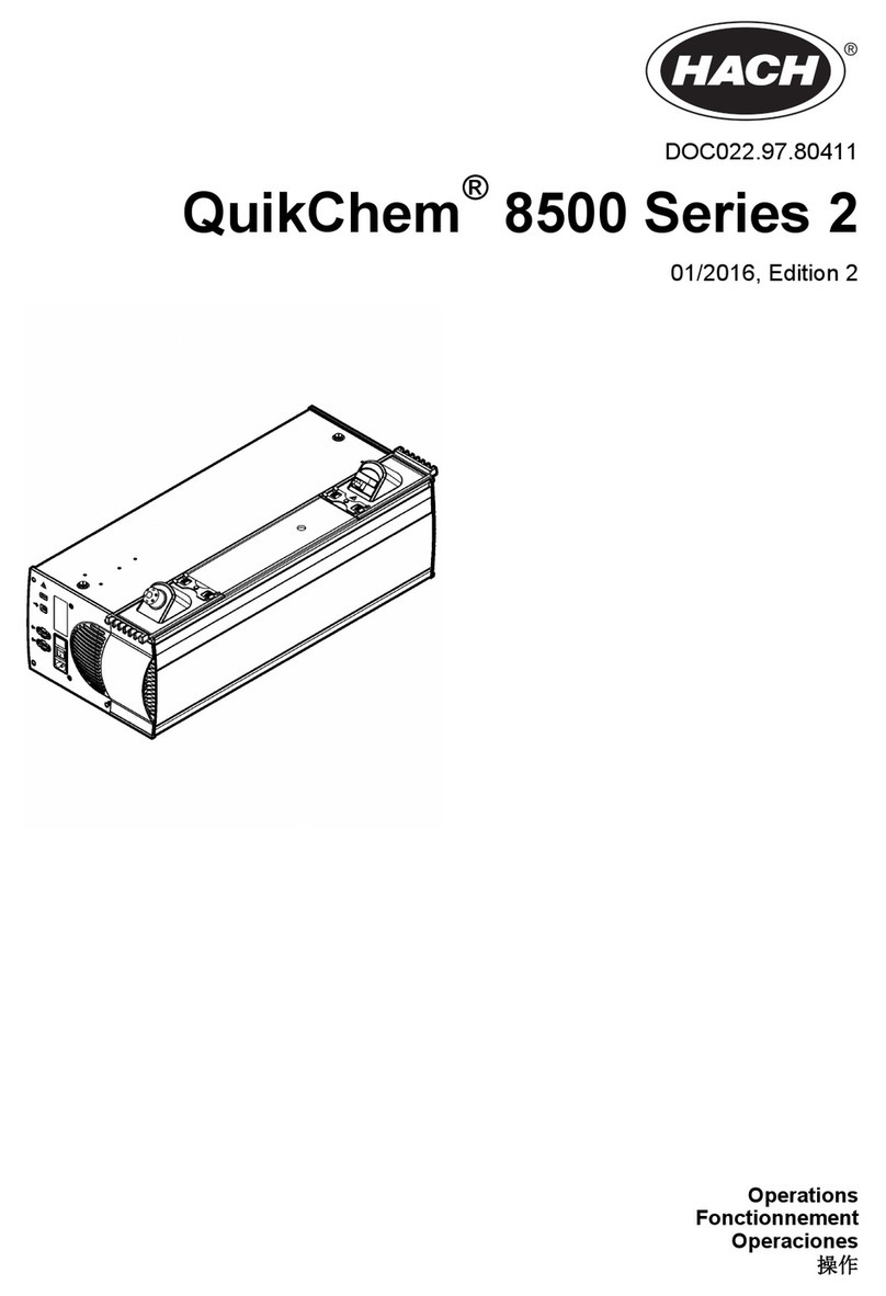 Hach QuikChem 8500 2 Series Instruction Manual Hach QuikChem 8500 2 Series Instruction Manual