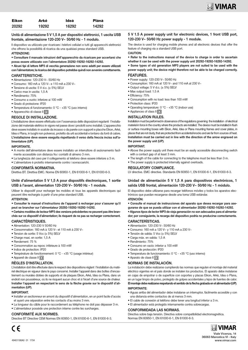 Vimar Eikon manual