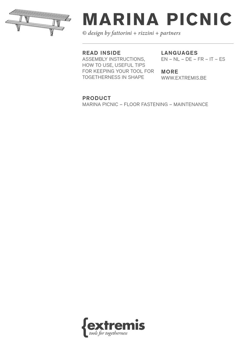 Extremis MARINA PICNIC Assembly and use manual
