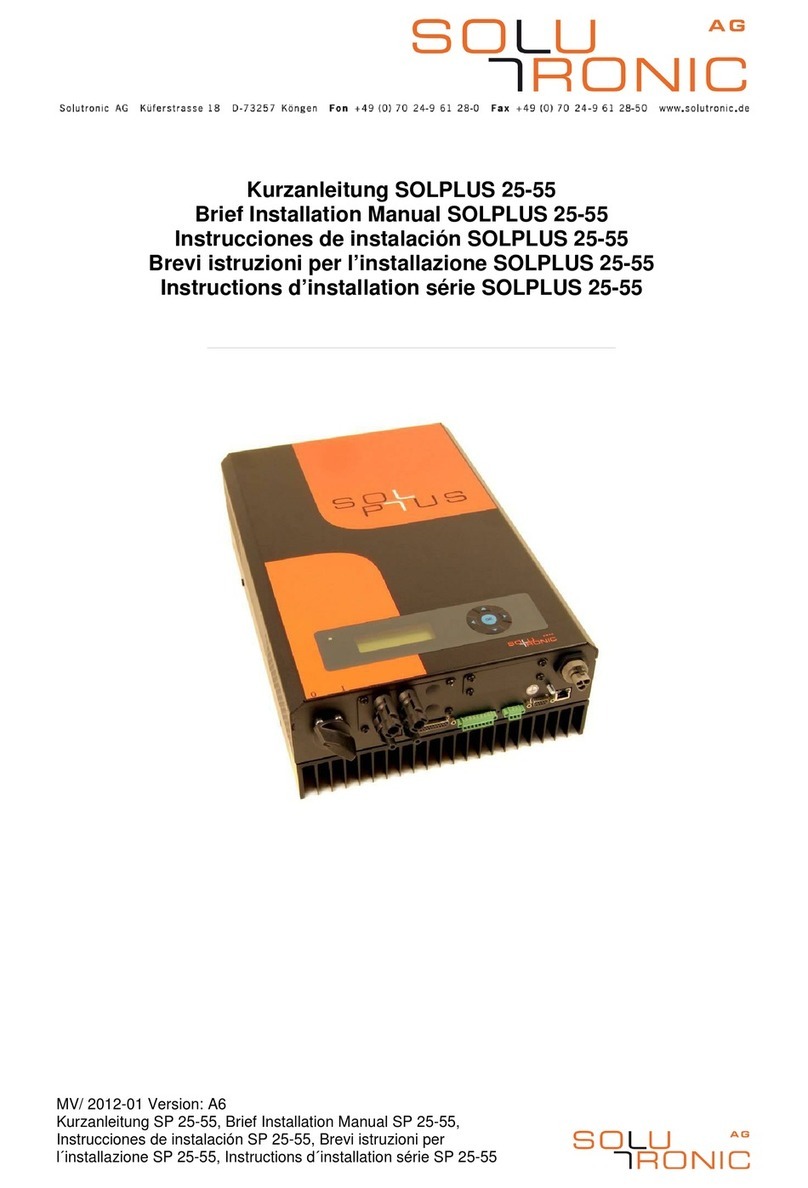 SOLU TRONIC SOLPLUS 25-55 installation manual
