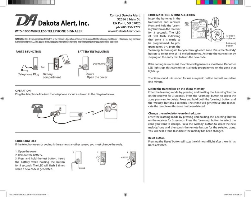 Dakota Alert WTS-1000 User manual