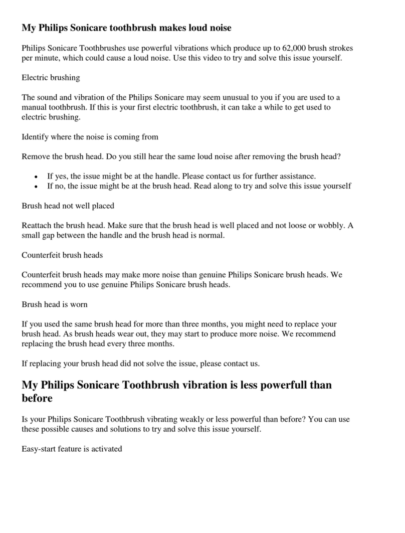 Philips Sonicare troubleshooting guide