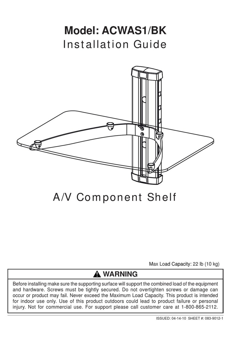 PEERLESS ACWAS1/BK installation guide PEERLESS ACWAS1/BK installation guide