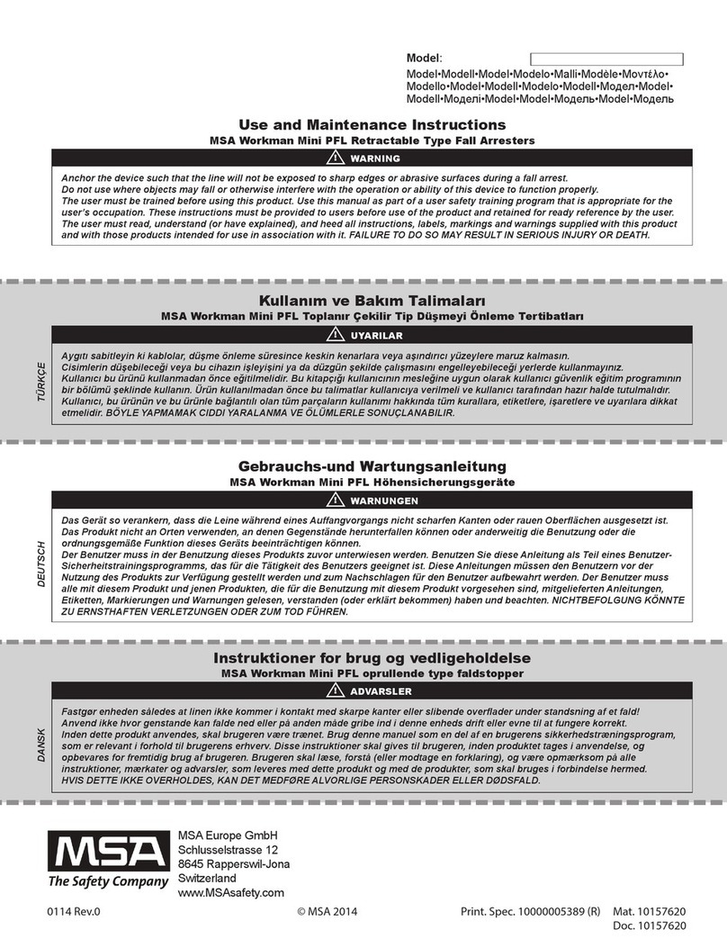 MSA WORKMAN MINI PFL Operation instructions MSA WORKMAN MINI PFL Operation instructions