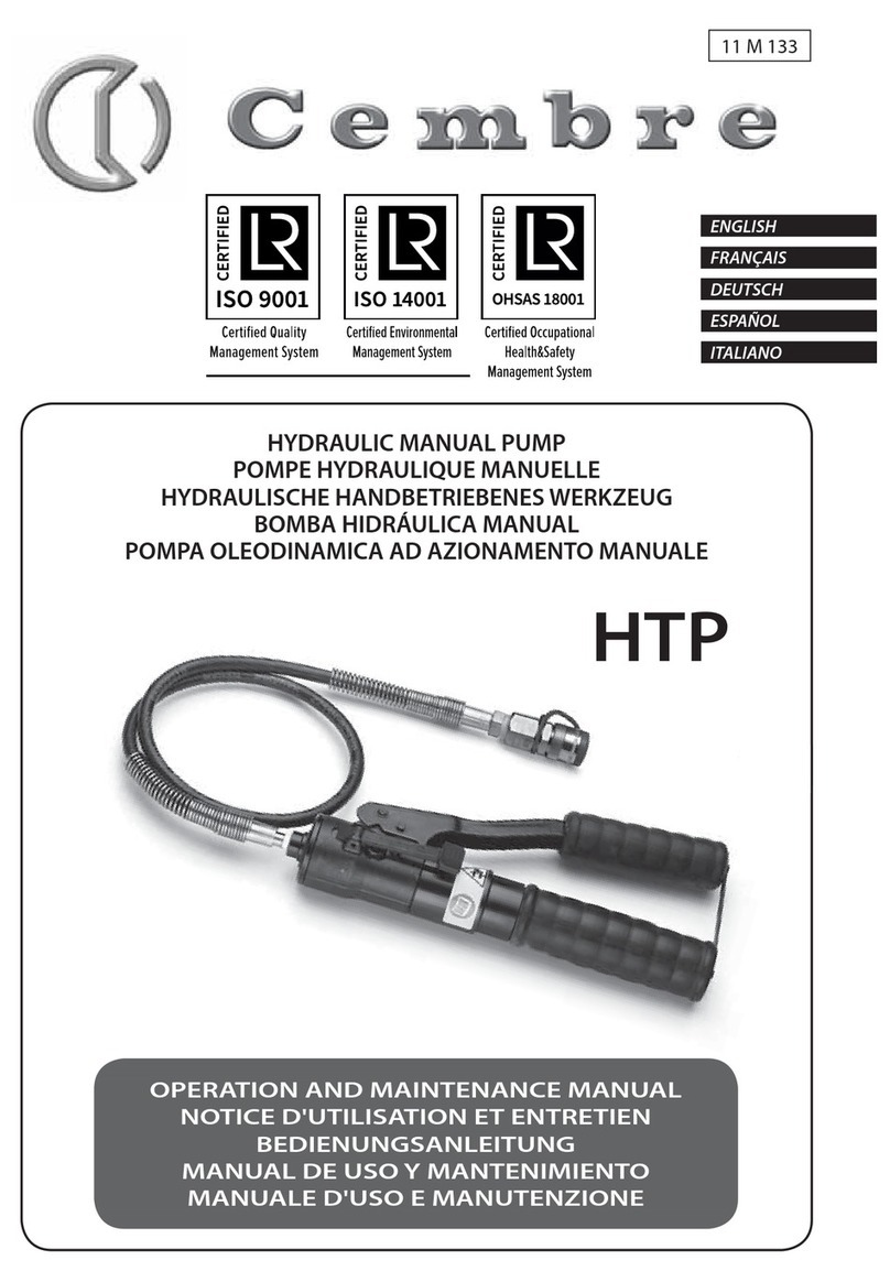 Cembre HTP Operation and maintenance manual
