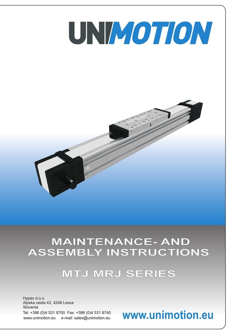 Unimotion MTJ Series Maintenance- and Assembly Instructions