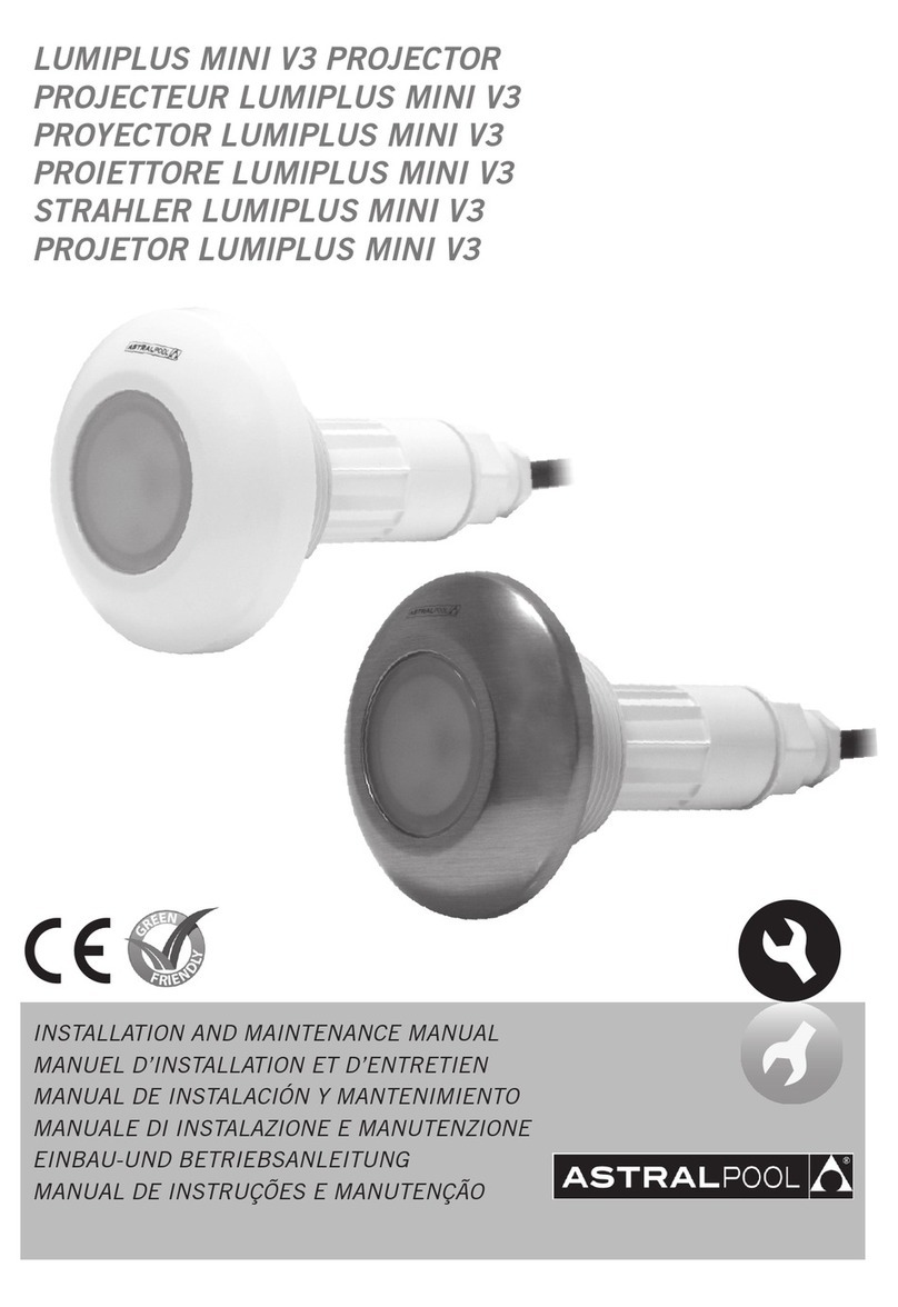 Astral Pool LUMIPLUS MINI V3 PROJECTOR Installation and maintenance manual Astral Pool LUMIPLUS MINI V3 PROJECTOR Installation and maintenance manual