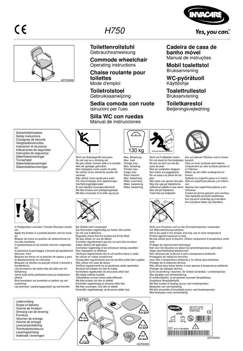 Invacare H750 User manual
