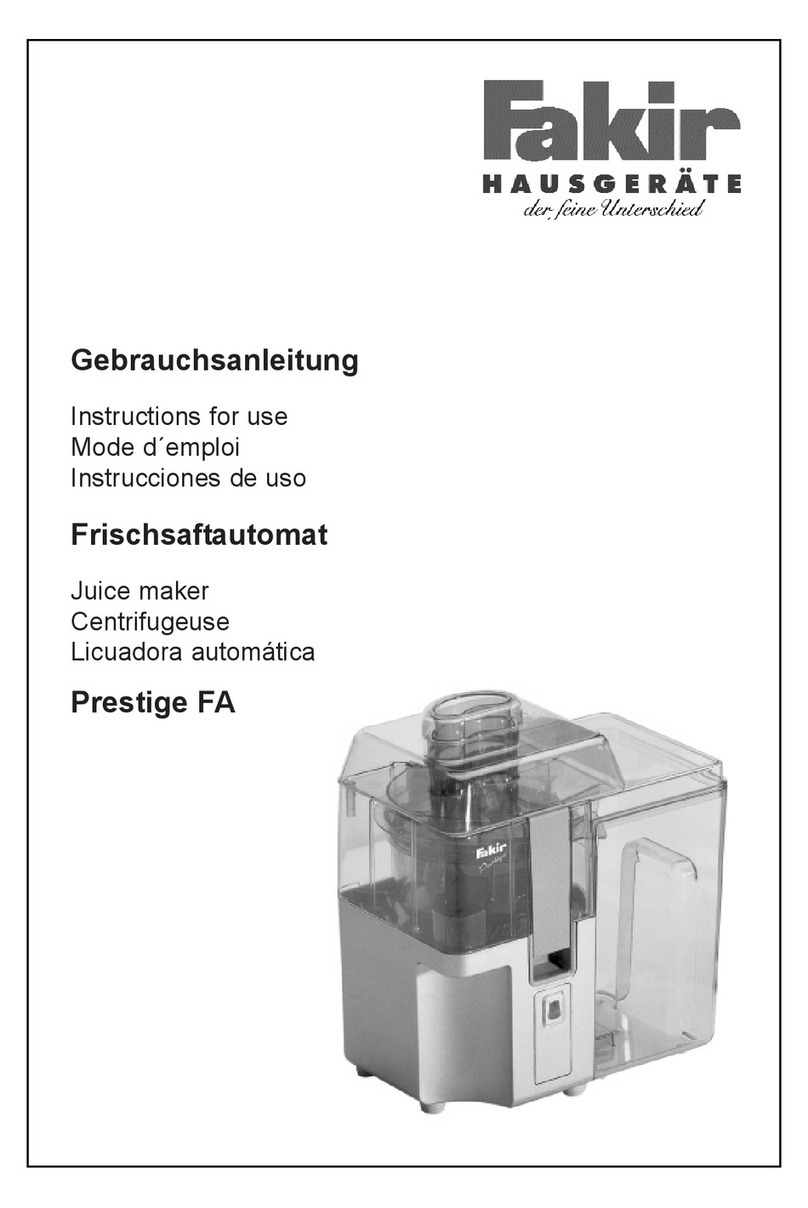 Fakir Prestige FA User manual