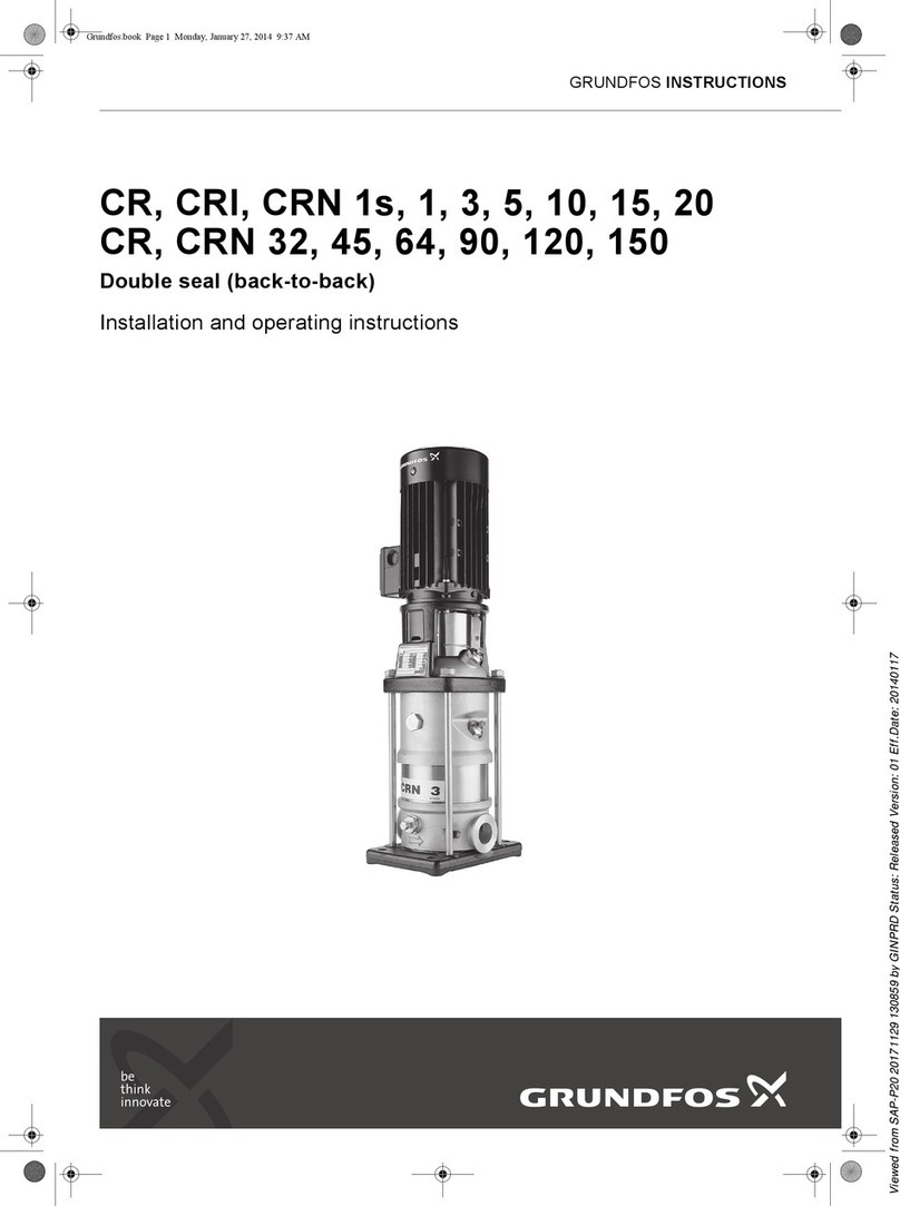 Grundfos CR Series Installation and operating instructions