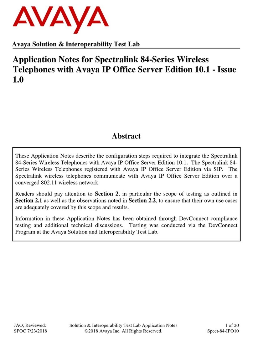 Avaya Spectralink 84 Series Supplement