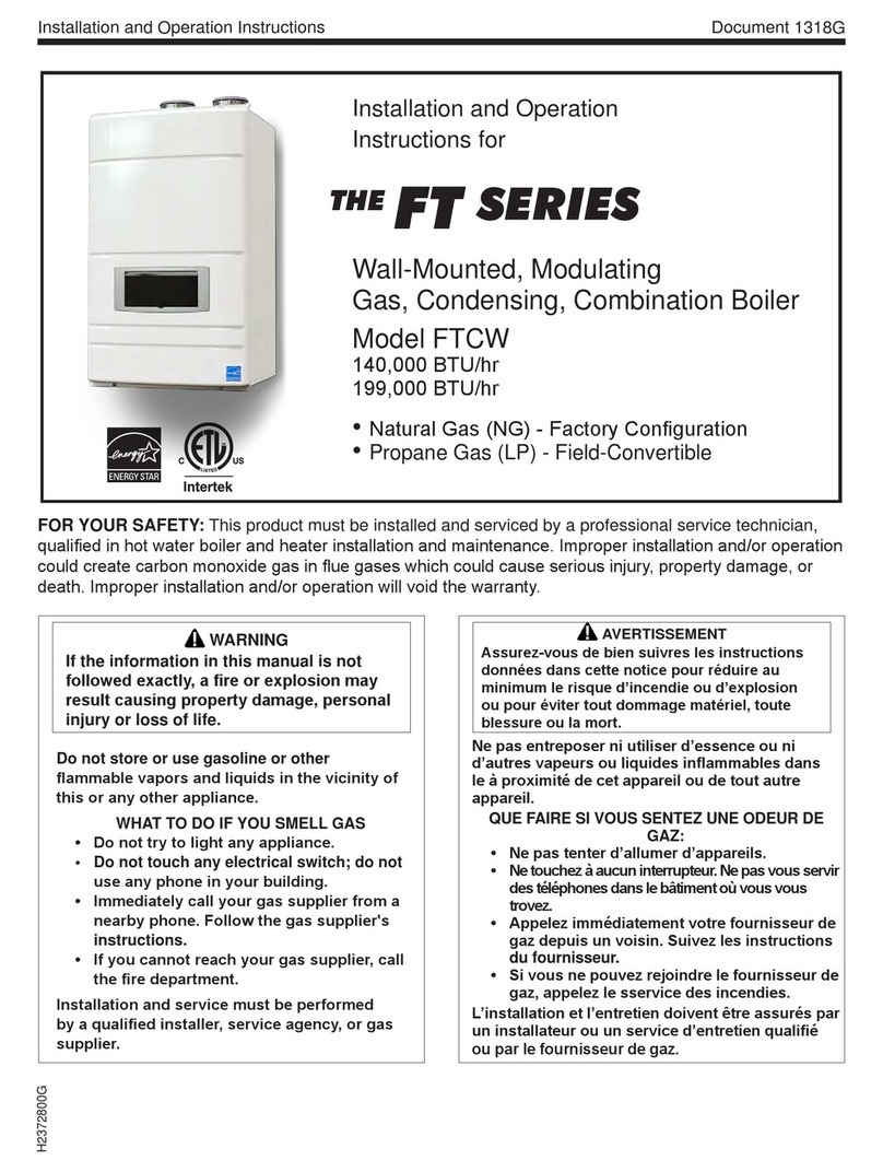 Laars FT Series Installation and operation instructions Laars FT Series Installation and operation instructions