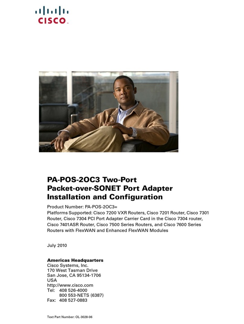Cisco PA-POS-2OC3 Operating and maintenance instructions