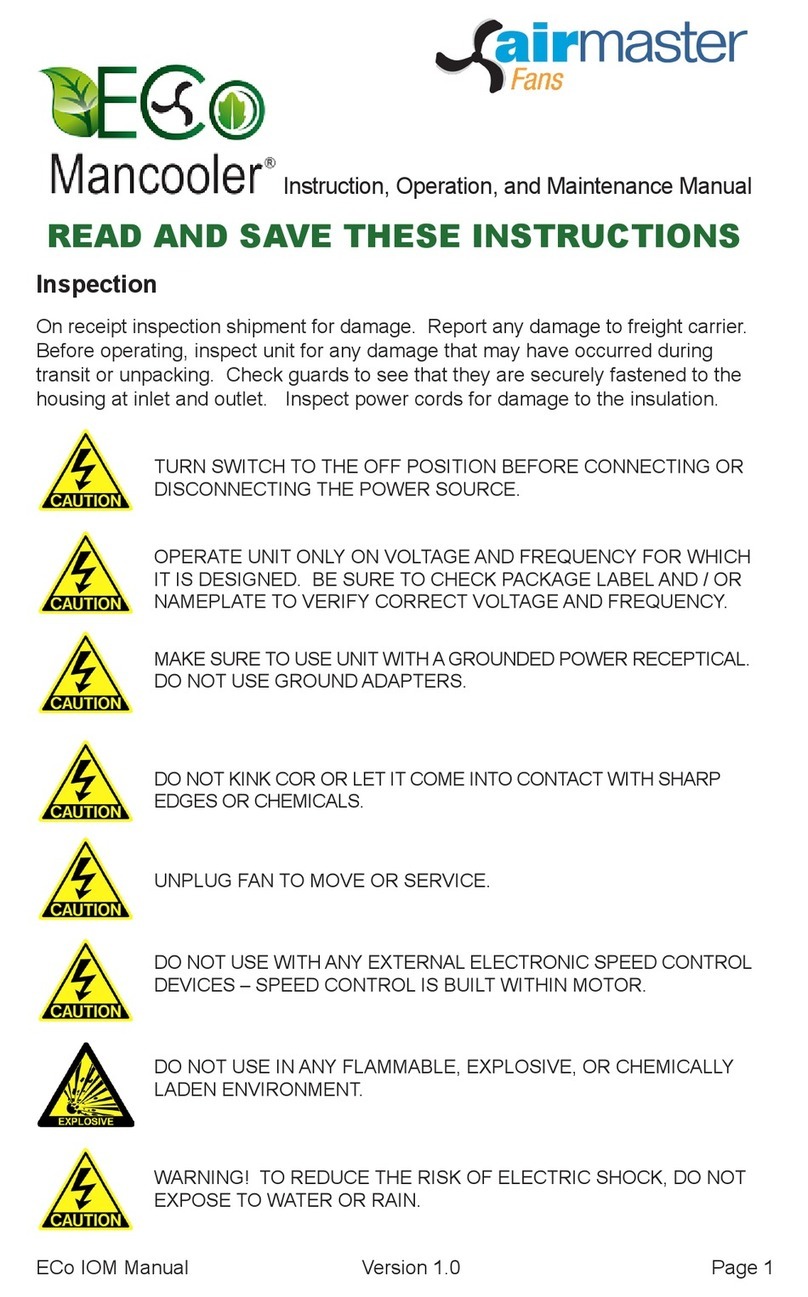 airmaster Eco Mancooler Instruction, Operation and Maintenance Manual