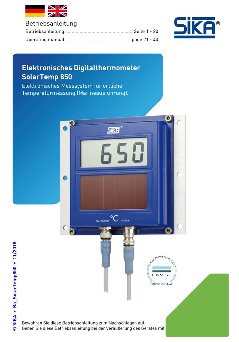 SIKA SolarTemp 850 User manual