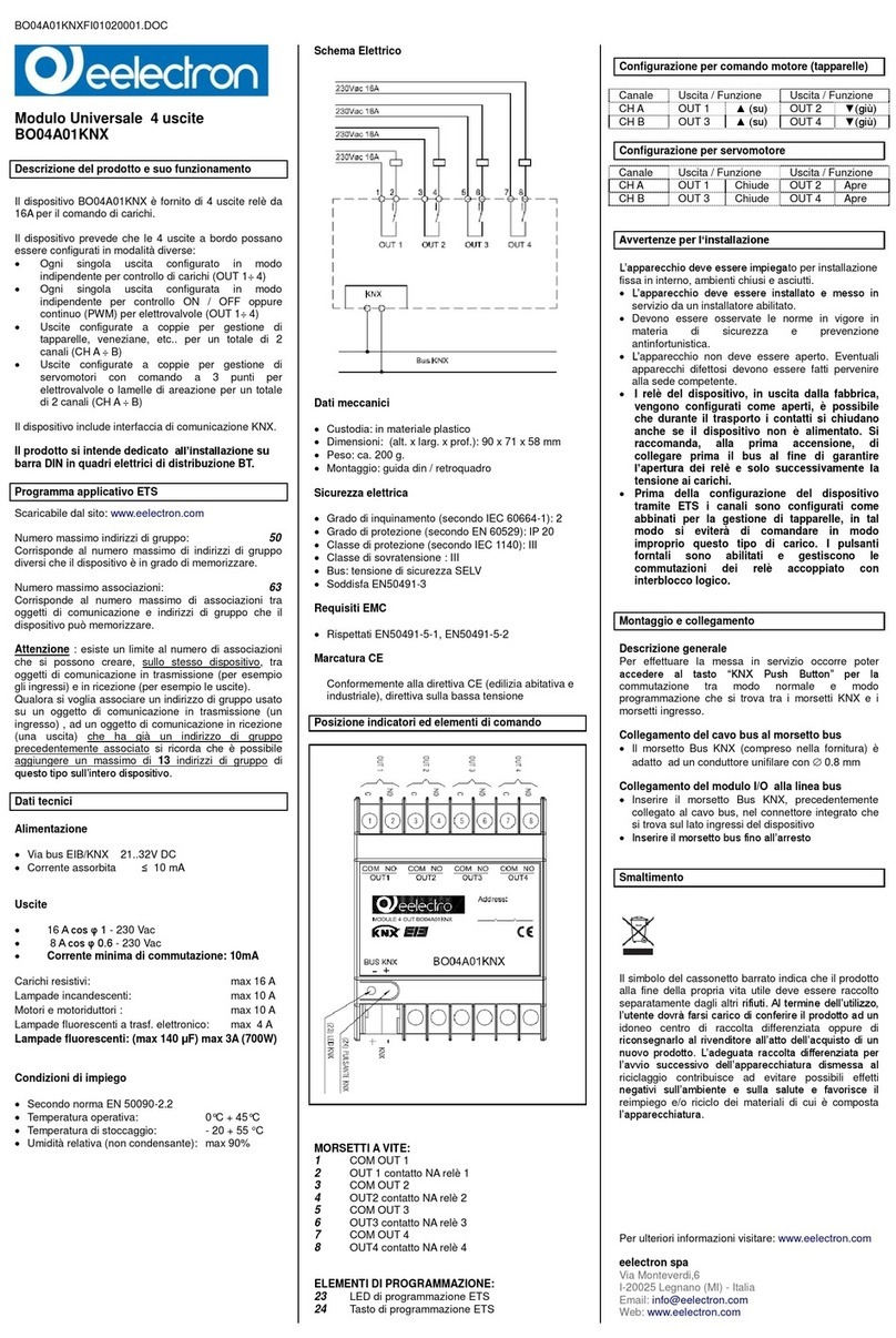 Eelectron BO04A01KNX User manual