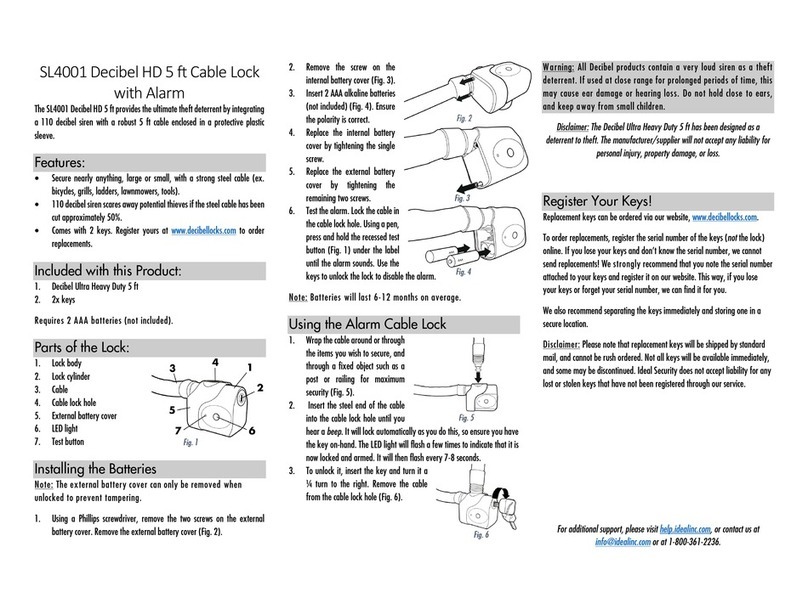 Ideal Security Decibel HD SL4001 quick start guide Ideal Security Decibel HD SL4001 quick start guide