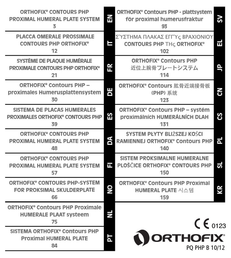 Orthofix CONTOURS PHP Instruction leaflet