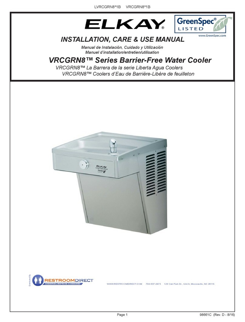 Elkay VRCGRN8 Series Installation manual