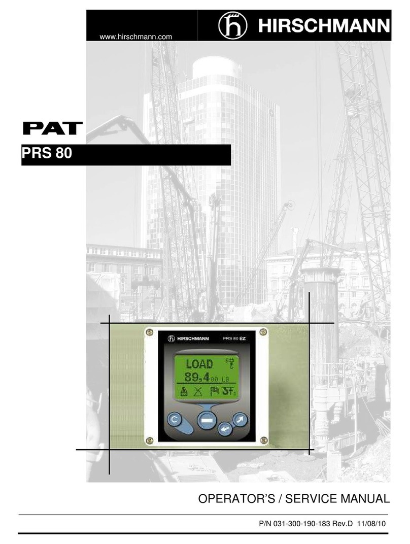 Hirschmann PRS 80 Operators & service manual