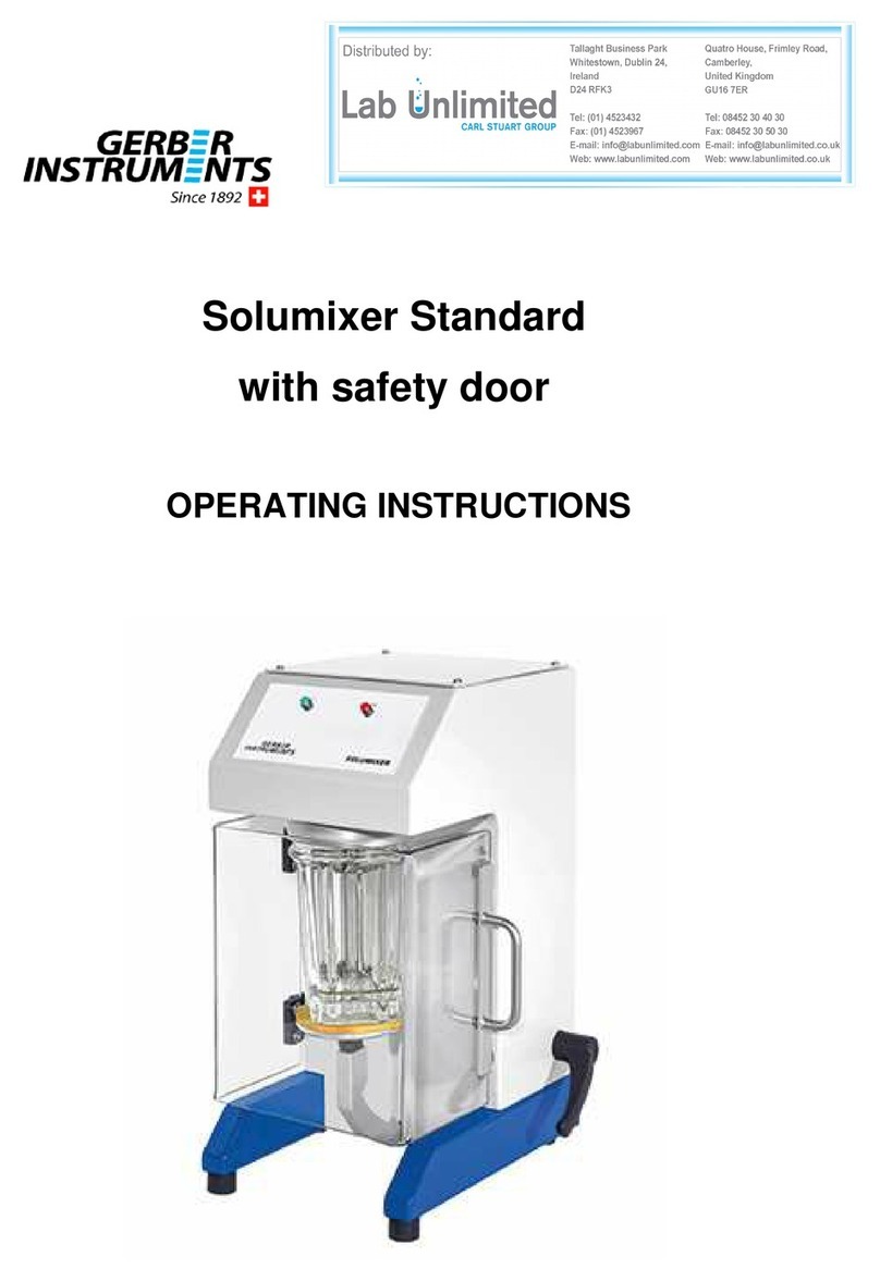 Gerber Instruments Solumixer Standard operating instructions