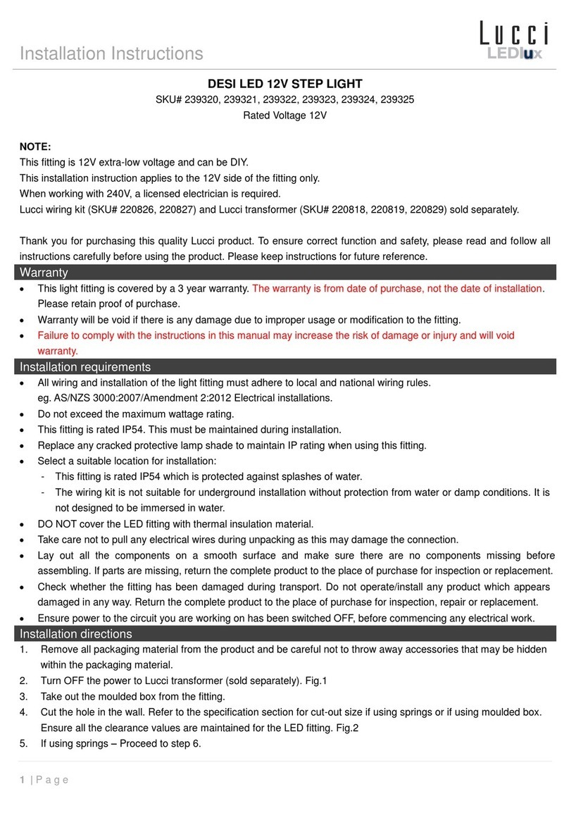 LUCCI LEDLux Desi Series installation instructions