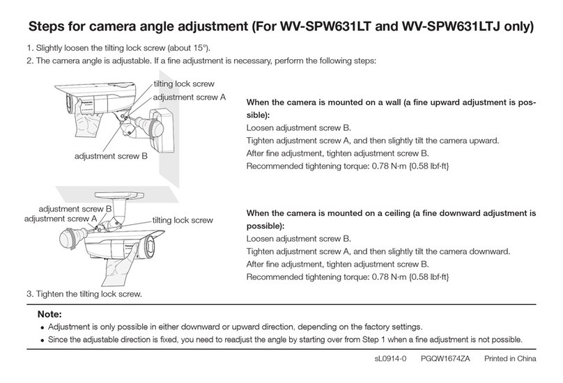 Panasonic WV-SPW631LT User manual Panasonic WV-SPW631LT User manual