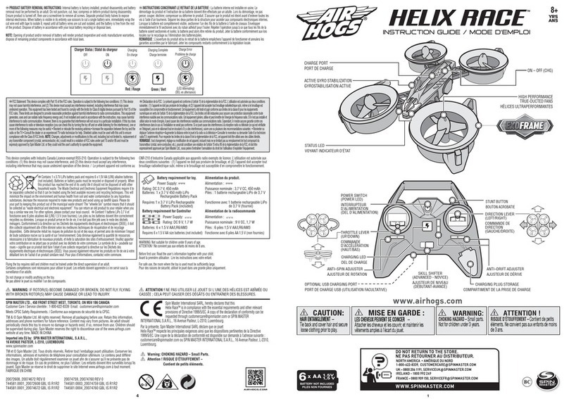 Air Hogs HELIX RACE Instruction guide