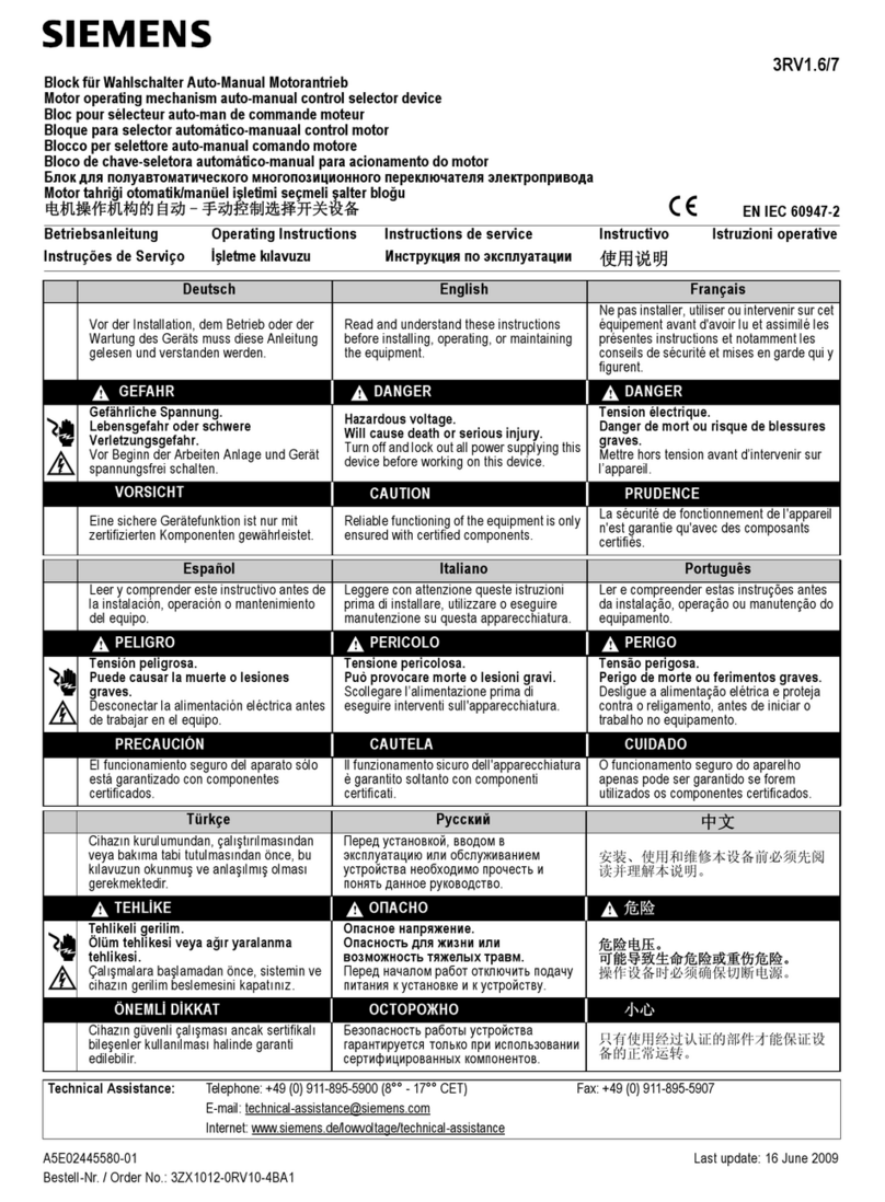 Siemens 3RV1.6/7 User manual