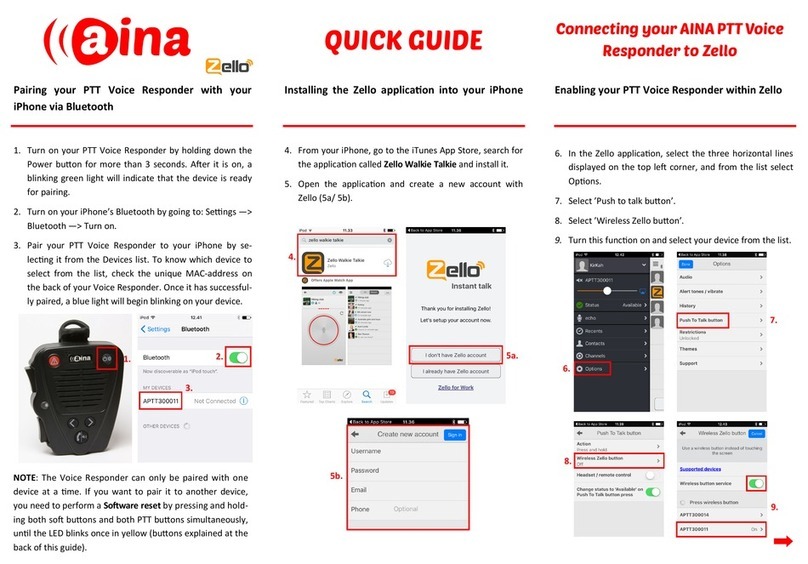 AINA PTT Voice Responder User manual
