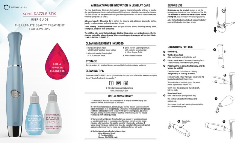 Connoisseurs Sonic Dazzle Stik user guide