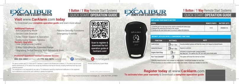 CarAlarm EXCALIBUR User manual