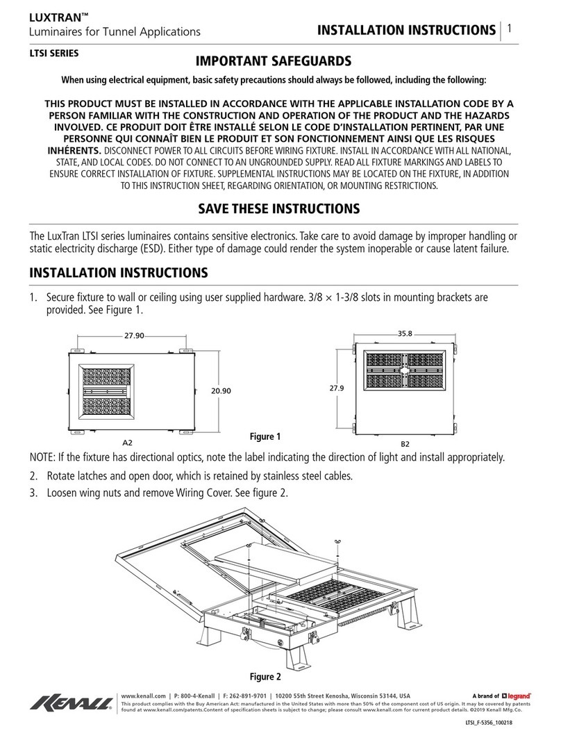 LEGRAND Kenall LUXTRAN LTSI Series User manual