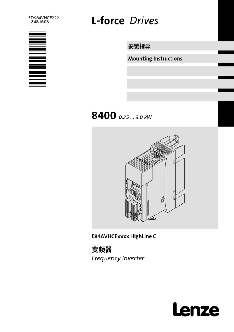 Lenze L-force 8400 Series Mounting instructions