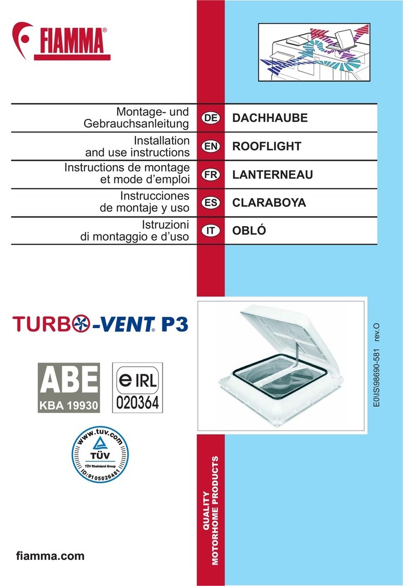 Fiamma Turbo-Vent P3 Operating and maintenance manual Fiamma Turbo-Vent P3 Operating and maintenance manual