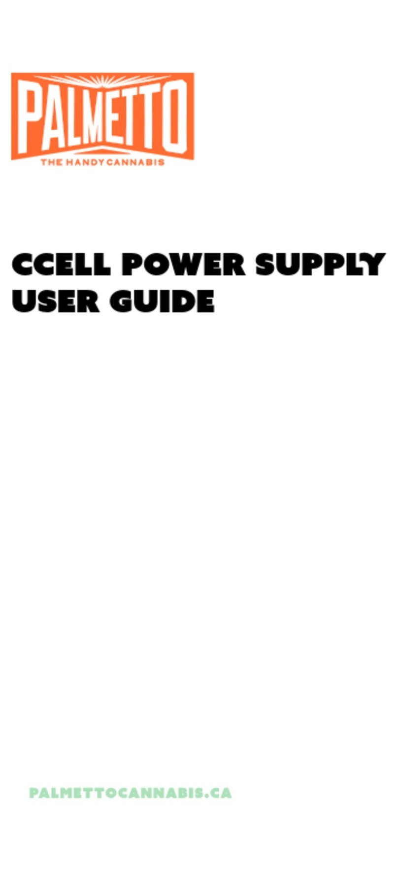 CCELL Power Supply user guide