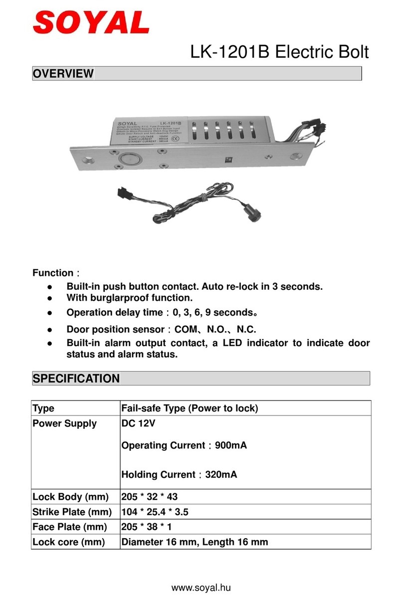 Soyal LK-1201B quick start guide