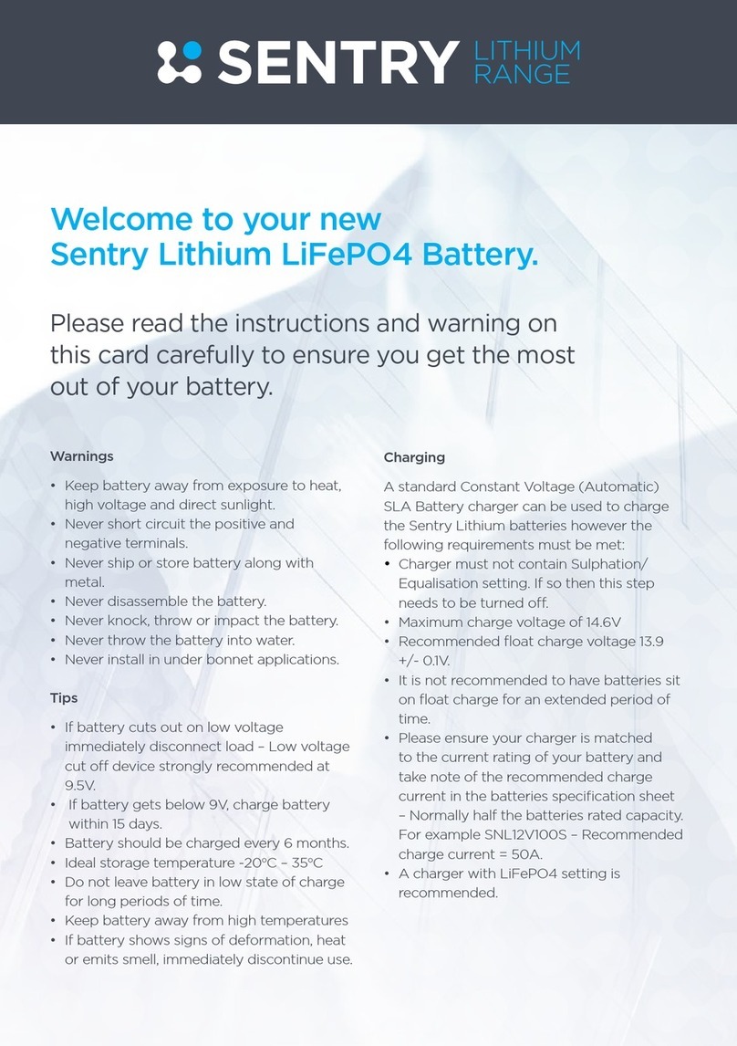 Sentry Lithium Series manual