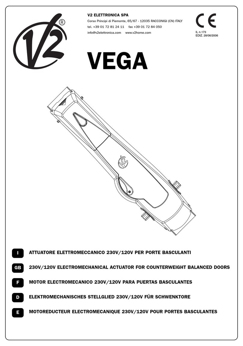 V2 ELETTRONICA VEGA manual
