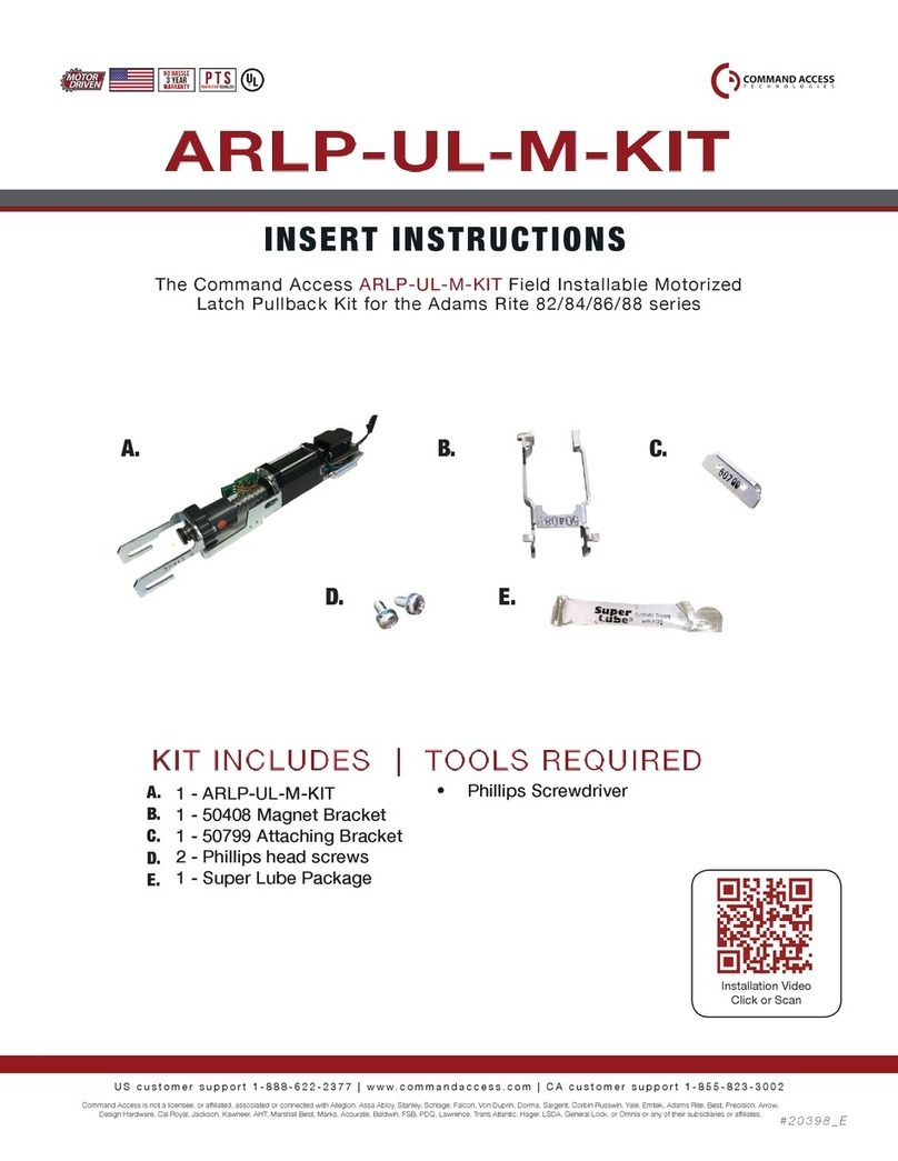 Command access ARLP-UL-M-KIT Insert Instructions