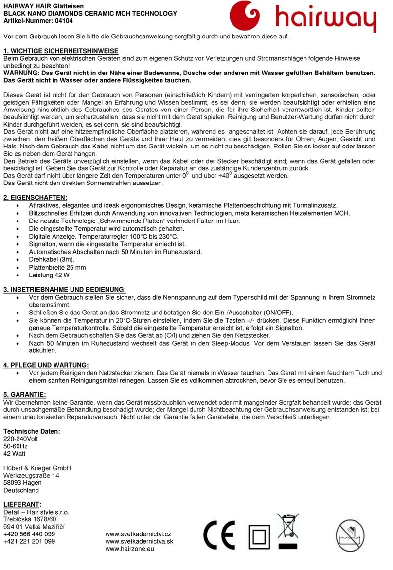 hairway 04104 User manual