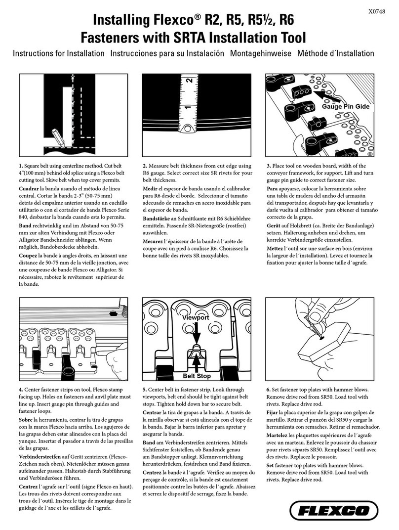 Flexco SRTA Instructions for installation