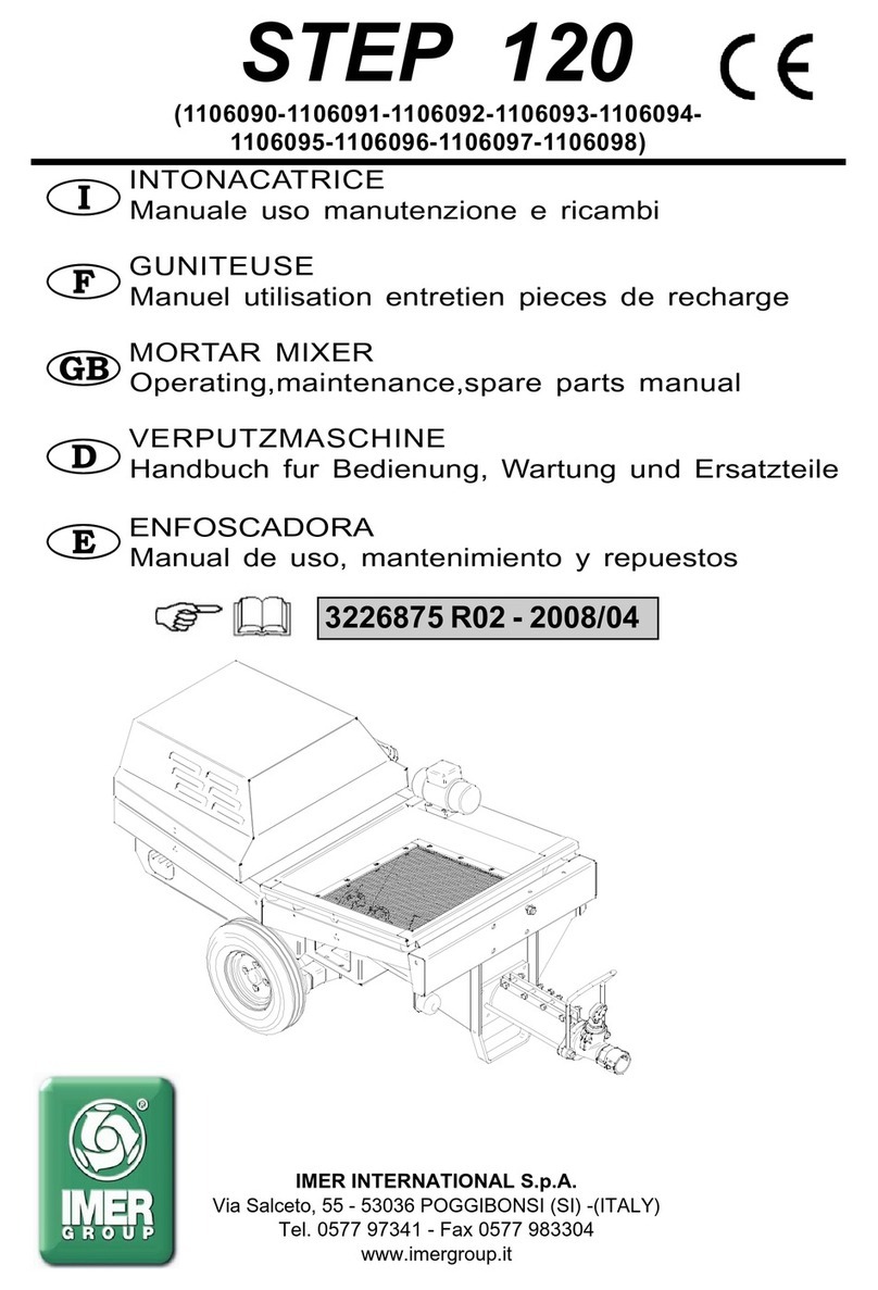 IMER STEP 120 Operating, maintenance, spare parts manual