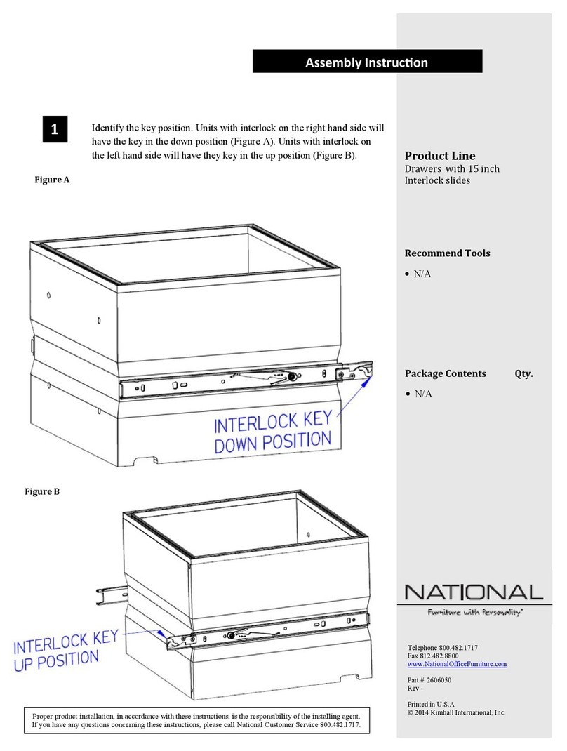 National Drawers with 15 inch Interlock slides Assembly instruction National Drawers with 15 inch Interlock slides Assembly instruction