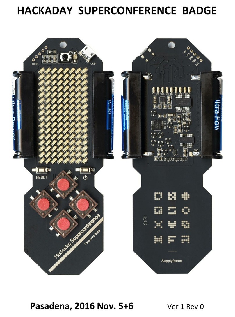 HACKADAY SUPERCONFERENCE BADGE manual